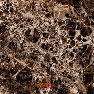 หินอ่อนเอ็มเพอราโด้บราวน์ Emperador Brown Marble หินอ่อนสีน้ำตาลเข้มลายเส้นโครงข่ายพรีเมียมจาก MEGA STONE