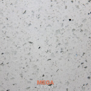 หินสังเคราะห์ QH-1001 Artificial Stone หินเทียมสีขาวเกล็ดกระจกระยิบระยับจาก MEGA STONE