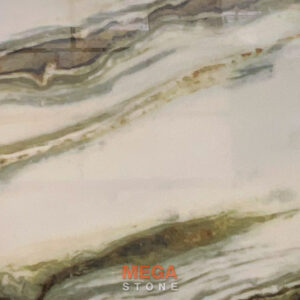 หินสังเคราะห์ คริสตัล พาลิซานโด้ บราวน์ Crystal Palissandro Brown Artificial Stone หินเทียมลายหินอ่อนโทนขาวน้ำตาลจาก MEGA STONE