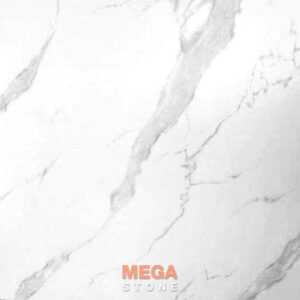 หินสังเคราะห์ คริสตัลไวท์ คาราร่า Crystal White Carrara Artificial Stone หินเทียมสีขาวลายหินอ่อนคาราร่าจาก MEGA STONE