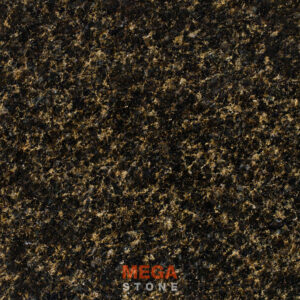 หินแกรนิตเขียวบราซิล Brazil Green Granite ลายแร่สีทองบนพื้นหินสีเขียวเข้มจาก MEGA STONE