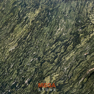 หินแกรนิตกรีนปีกัสโซ่ Green Picasso Granite ลวดลายหินสีเขียวสไตล์โมเดิร์นจาก MEGA STONE