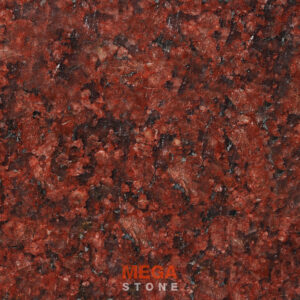 หินแกรนิตแดงอินเดียดอกใหญ่ Indian Red Large Grain Granite หินแกรนิตสีแดงลายดอกใหญ่จาก MEGA STONE