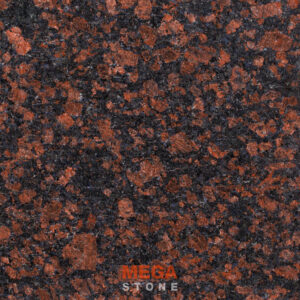 หินแกรนิตแทนบราวน์ Tan Brown Granite หินสีน้ำตาลดำลายดอกใหญ่จาก MEGA STONE
