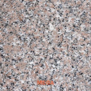 หินแกรนิตชมพูจีน China Pink Granite ลายหินธรรมชาติโทนชมพูเทาจาก MEGA STONE