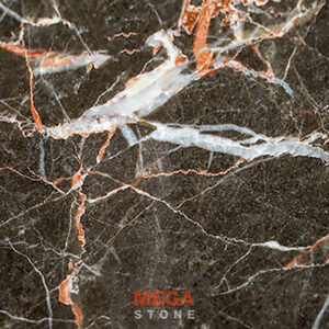 หินอ่อนบราวน์มาคิวน่า Brown Marquina Marble หินอ่อนสีน้ำตาลลายเส้นแร่จาก MEGA STONE
